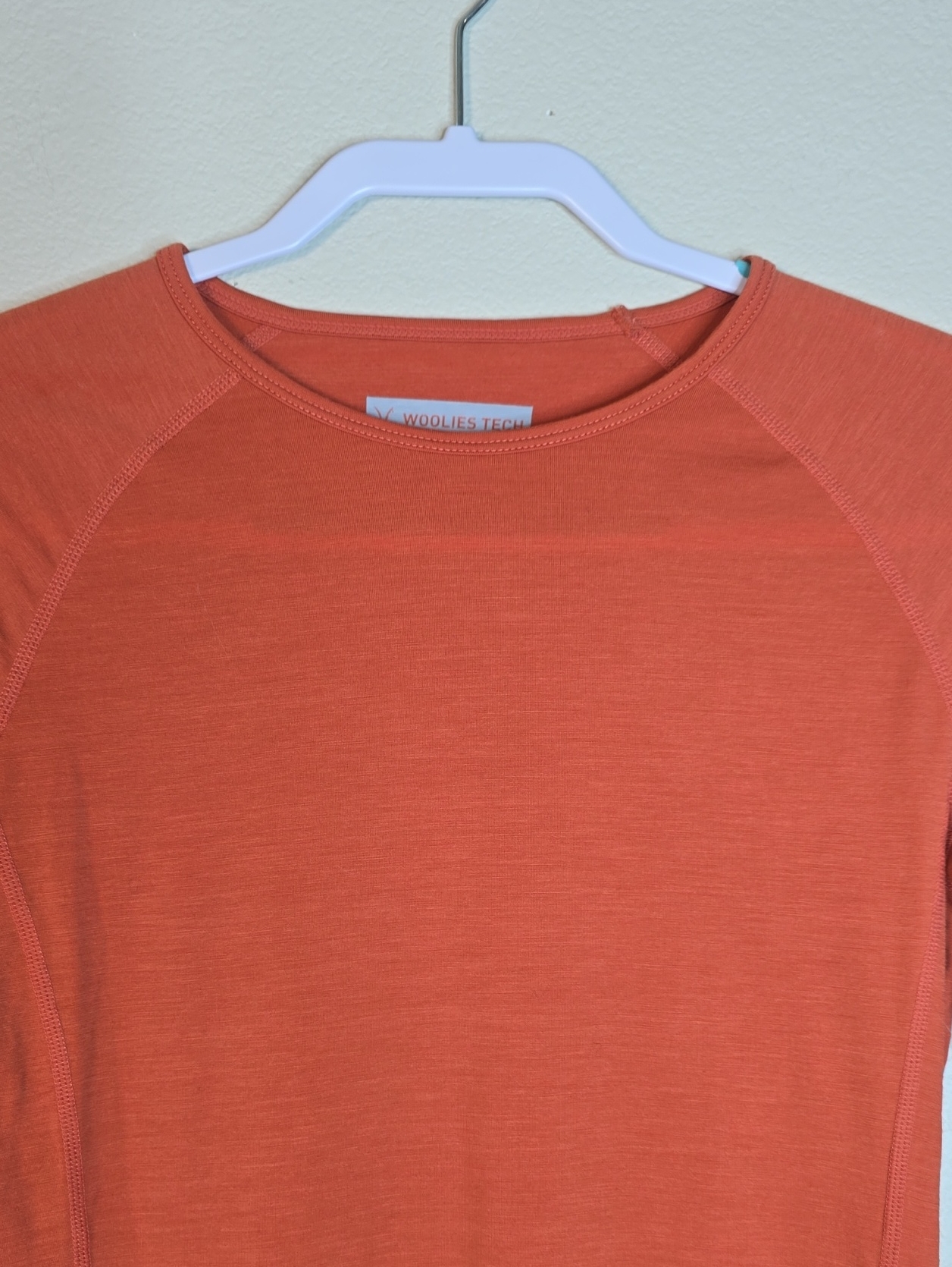 Ibex Woolies Tech Long Sleeve Crewneck Top - Rust Orange Size M Nwot — image 2 of 7